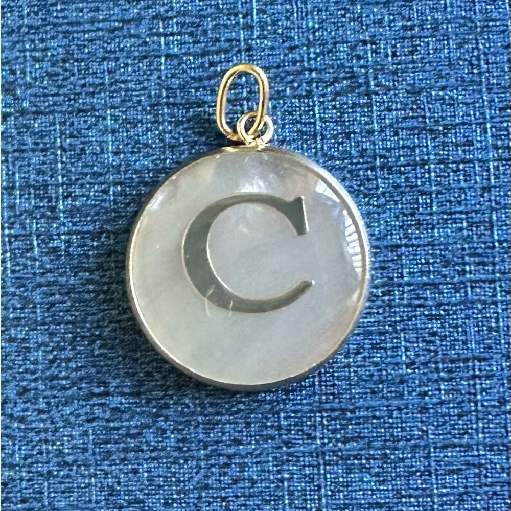 K18Japan gold C Initial Pendant